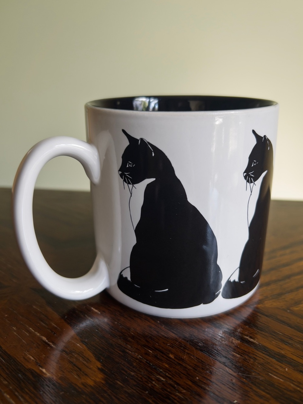 Vintage Tuxedo Cat Mug, Black and White Cat Coffee Tea Mug - Picture 7 of 9